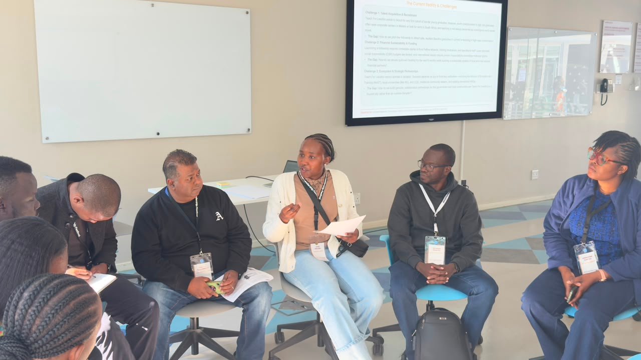 Adults participating in a facilitated learning circle